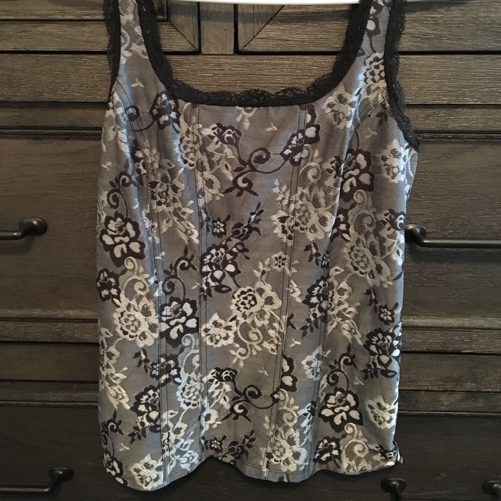 White House Black Market Lace Edge Shirt - XS